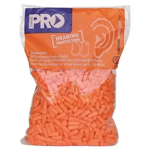 Pro Choice Pro-bullet Pu Earplugs Dispenser Refill - 500 Pairs Per Bag - EPDS500R PPE Pro Choice CLASS 5